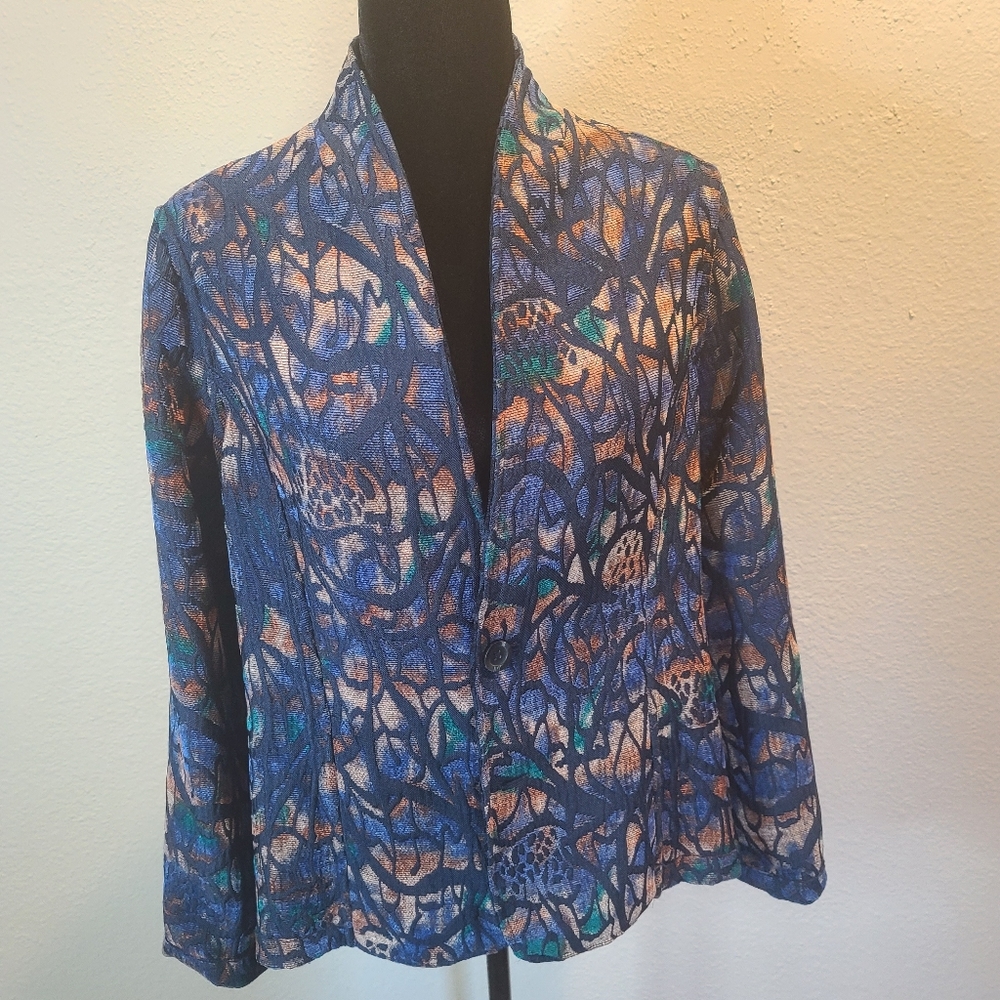 Embroidered double sided women blazer